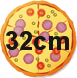 Pizza velikost 32 cm